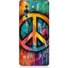 Huaweı Nova 10 Se Uyumlu Renkli Barış Işareti  Desenli Silikon Kılıf