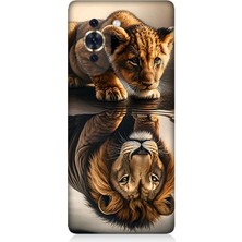 Huaweı Nova 10 Se Uyumlu Aslana Bakan Yavru  Desenli Silikon Kılıf