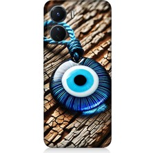 Vivo V16 Uyumlu Nazarlıkta Ahşap Koruma Gücü  Desenli Silikon Kılıf
