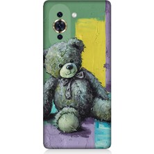 Huaweı Nova 10 Uyumlu Soyut Renkli Oyuncak Ayı  Desenli Silikon Kılıf