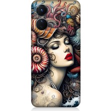 Vivo V16 Uyumlu Karmaşık Ruhlu Kadın  Desenli Silikon Kılıf
