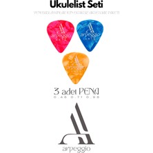 Ukulelist Seti | Ukulele Seti Ukulele Askısı, Kapo, 3 Adet Pena, Taşıma Çantası, Pena Şarjörü