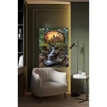 Güzel Manzaralı Şato Kanvas Tablo Ev Duvar Salon Ofis Dükkan Hediyelik Dekarasyon Süsü