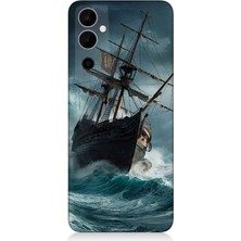 Tecno Pova Neo 2 Uyumlu Fırtınada Eski Gemi  Desenli Silikon Kılıf