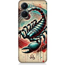 Vivo V16 Uyumlu Zırhlı Akrep Burcu Sembol  Desenli Silikon Kılıf