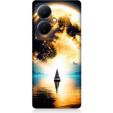 Vivo V29 Lite Uyumlu Güneşin Ardında Umut  Desenli Silikon Kılıf