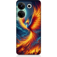 Tecno Camon 20 Pro 5g Uyumlu Ateşle Dans Eden Anka  Desenli Silikon Kılıf