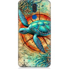 Vestel Venus Z30 Uyumlu Pusulada Deniz Kaplumbağası  Desenli Silikon Kılıf
