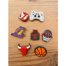 Birikiyedi Jibbitz Terlik Süsü 7 'li Basketbol Temalı Set
