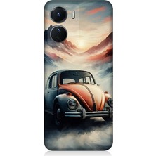 Vivo V16 Uyumlu Dağlar Arasında Vosvos  Desenli Silikon Kılıf