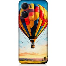 Vivo V16 Uyumlu Gökyüzünde Renkli Balon  Desenli Silikon Kılıf