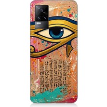 Vivo V21E Uyumlu Antik Mısır’ın Gözü Ra  Desenli Silikon Kılıf