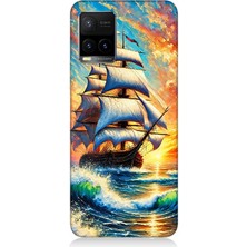 Vivo Y21S Uyumlu Fırtınada Yelkenli Gücü  Desenli Silikon Kılıf