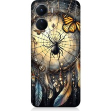 Vivo V16 Uyumlu Karanlıkta Parlayan Tüyler  Desenli Silikon Kılıf