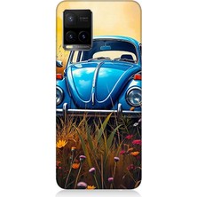 Vivo Y53S Uyumlu Mavilikte Vosvos Nostaljisi  Desenli Silikon Kılıf
