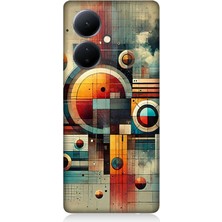 Vivo V29 Lite Uyumlu Geometrik Soyut Renk Dengesi  Desenli Silikon Kılıf