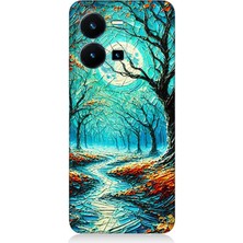 Vivo Y35 Uyumlu Buzlu Ormanda Sonbahar Yolu  Desenli Silikon Kılıf