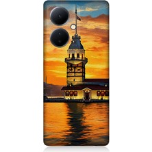 Vivo V29 Lite Uyumlu Günbatımında Kız Kulesi  Desenli Silikon Kılıf