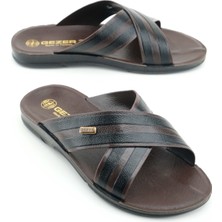 Gezer Erkek Yazlık Pu Taban Suni Deri Rahat Taban Ev Bahçe Günlük Terlik