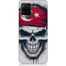 Vivo Y53S Uyumlu Bayraklı Kuru Kafa  Desenli Silikon Kılıf