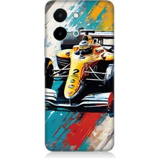 Vivo Y28 Uyumlu Hızın Renkli Yarışı  Desenli Silikon Kılıf