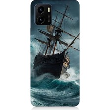 Vivo Y15S Uyumlu Fırtınada Eski Gemi  Desenli Silikon Kılıf