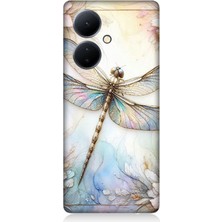 Vivo V29 Lite Uyumlu Narince Konmuş Yusufçuk  Desenli Silikon Kılıf