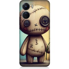 Vivo V16 Uyumlu Yamuk Gözlü Oyuncak Ruh  Desenli Silikon Kılıf