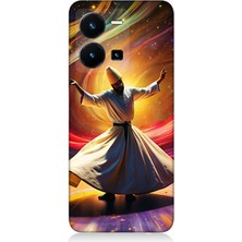 Vivo Y22S Uyumlu Renklerin Içinde Sema  Desenli Silikon Kılıf