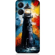 Vivo V16 Uyumlu Işık Patlamasında Deniz Feneri  Desenli Silikon Kılıf