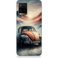 Vivo Y53S Uyumlu Dağlar Arasında Vosvos  Desenli Silikon Kılıf