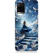Vivo Y53S Uyumlu Gökyüzü Merdiveni Kadın  Desenli Silikon Kılıf