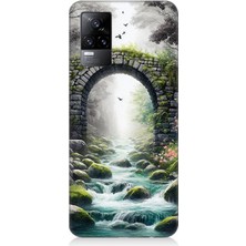 Vivo V21E Uyumlu Sisli Taş Köprü Geçidi  Desenli Silikon Kılıf