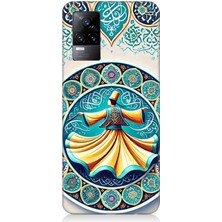 Vivo V21E Uyumlu Çini Motifli Semazen Figürü  Desenli Silikon Kılıf