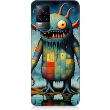 Vivo V21E Uyumlu Tuhaf Canavar Gülümsemesi  Desenli Silikon Kılıf