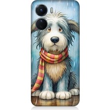 Vivo V16 Uyumlu Atkılı Sevimli Yavru Köpek  Desenli Silikon Kılıf