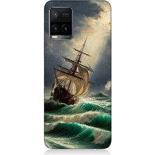 Vivo Y53S Uyumlu Fırtınada Cesur Yelkenli  Desenli Silikon Kılıf