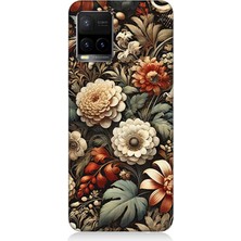 Vivo Y53S Uyumlu Vintage Tonlarda Çiçek Bahçesi  Desenli Silikon Kılıf