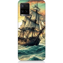 Vivo Y53S Uyumlu Dalgalarla Yelkenli Macera  Desenli Silikon Kılıf