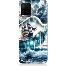 Vivo Y53S Uyumlu Fırtınada Gemi Patlaması  Desenli Silikon Kılıf