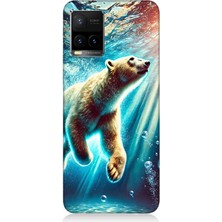 Vivo Y53S Uyumlu Suda Dans Eden Ayı  Desenli Silikon Kılıf