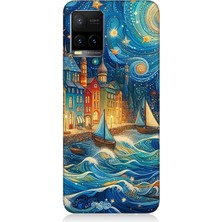 Vivo Y53S Uyumlu Masalsı Şehirde Geceler  Desenli Silikon Kılıf