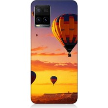 Vivo Y53S Uyumlu Gün Batımında Balonlar  Desenli Silikon Kılıf