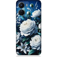 Vivo V16 Uyumlu Yıldız Gibi Açan Çiçekler  Desenli Silikon Kılıf