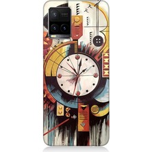 Vivo Y53S Uyumlu Saatlerde Renkli Zamanlar  Desenli Silikon Kılıf