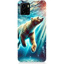 Vivo Y15S Uyumlu Suda Dans Eden Ayı  Desenli Silikon Kılıf