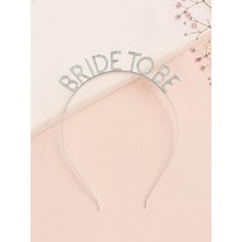 Parti Adresi Bride To Be Taç Taşlı Metal Bekarlığa Veda Parti Tacı Gümüş