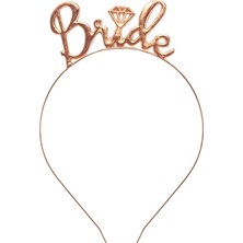 Parti Adresi Metal Bride Taç Rose Gold