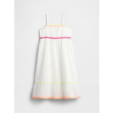 Gap Kız Çocuk Beyaz Askılı Midi Elbise
