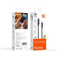 Mcdodo CA-8190 Typec To iPhone 36W 7 Renkli LED Işıklı Şarj Data Kablosu
